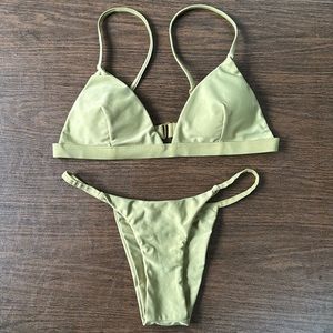 Bikini Top and Bottom in Olive
